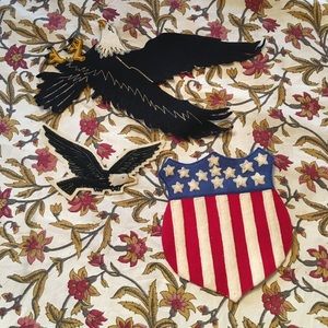 vintage eagle and stars and stripes patches